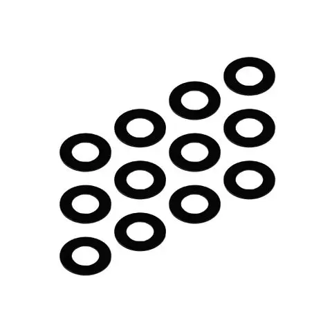 1Up Racing - 3X6x0.25Mm Precision Aluminum Shims, Black ,12Pcs 1