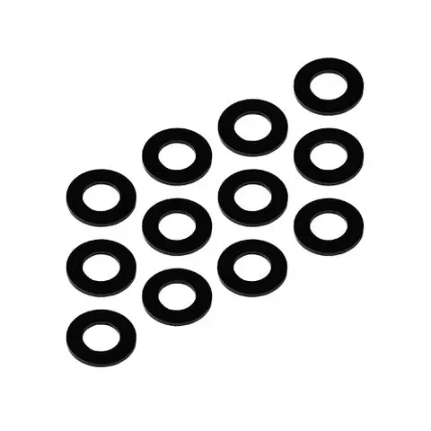 1Up Racing - 3X6x0.5Mm Precision Aluminum Shims, Black, 12Pcs 1