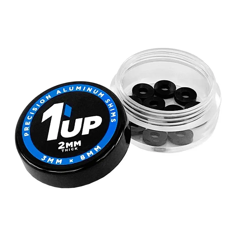 1Up Racing - 3X8x1mm Precision Aluminum Shims, Black, (10 Pcs) 1