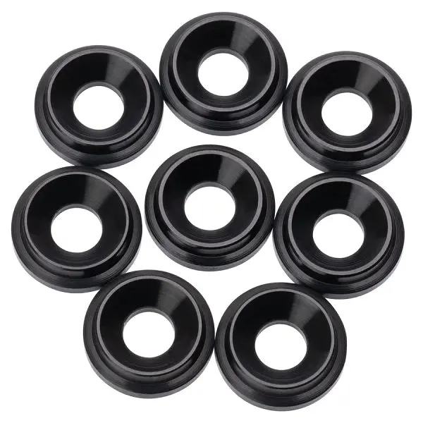 1Up Racing - 7075 Lowpro Countersunk Washers, M3, Black, 8Pcs 1