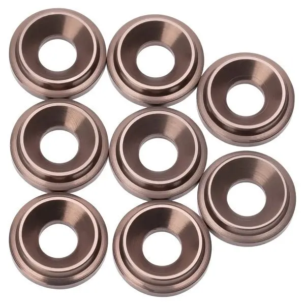 1Up Racing - 7075 Lowpro Countersunk Washers, M3, Gunmetal, 8Pcs 1