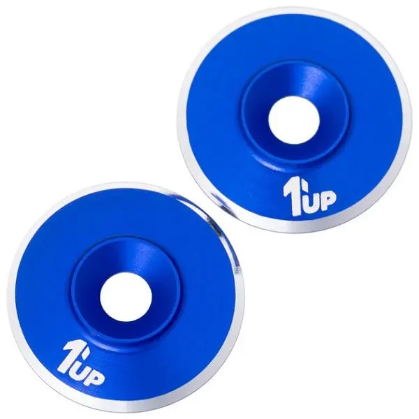 1Up Racing - 7075 Lowpro Wing Washers, M3, Dark Blue Shine 1