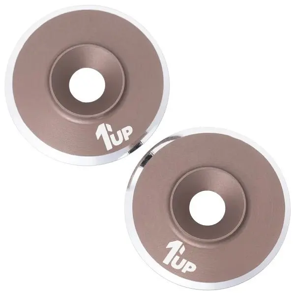 1Up Racing - 7075 Lowpro Wing Washers, M3, Gunmetal Shine, 2Pcs 1