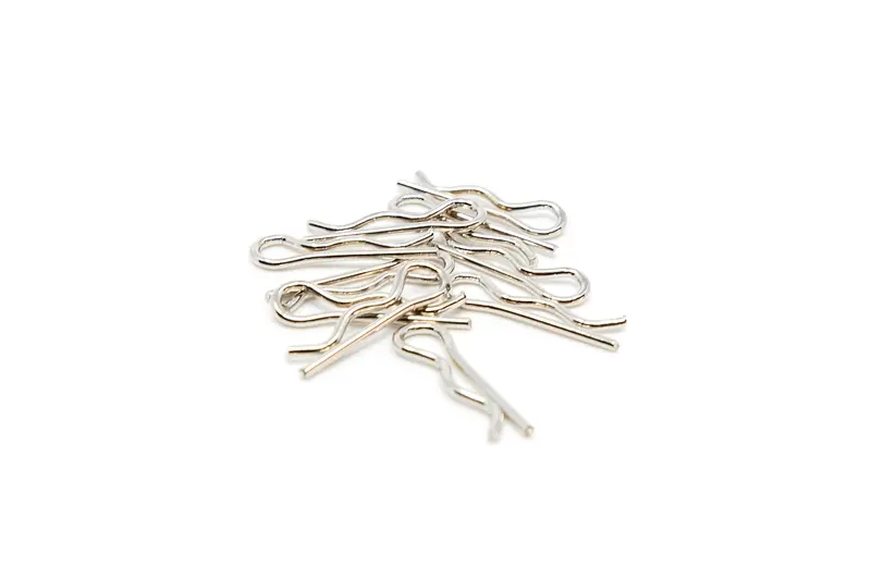 1Up Racing - Chrome Body Clips - 5-6Mm Body Post - 10Ea 1