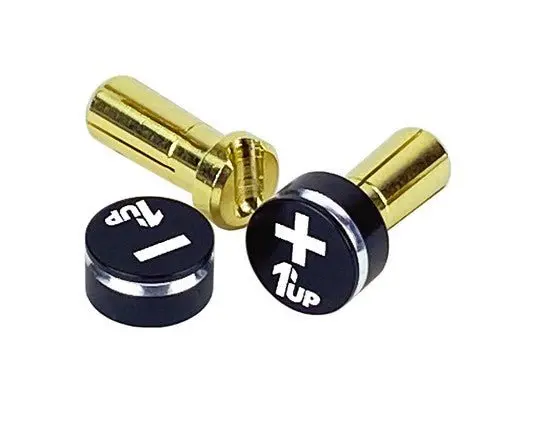 1Up Racing - Lowpro Bullet Plugs & Grips - 5Mm - Black/Black 1