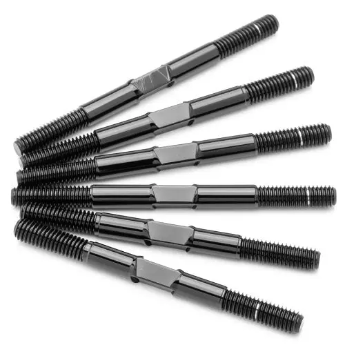 1Up Racing - Pro Duty Titanium Turnbuckle Set, Hand Polished Black, For Ae Dr10 & Dr10m 1