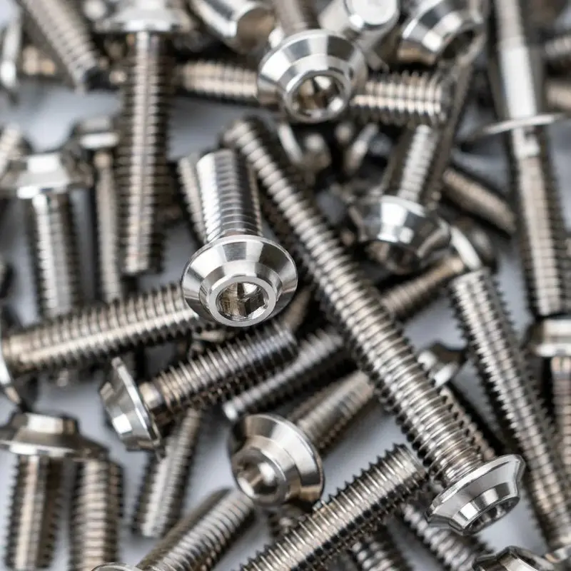 1Up Racing - Pro Duty Titanium Upper Screw Set, Gfrp Assailant, Raw Titanium 1