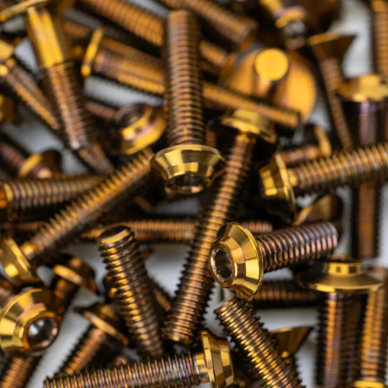 1Up Racing - Pro Duty Titanium Upper Screw Set, Tamiya Trf 421, Bronze Anodized 1