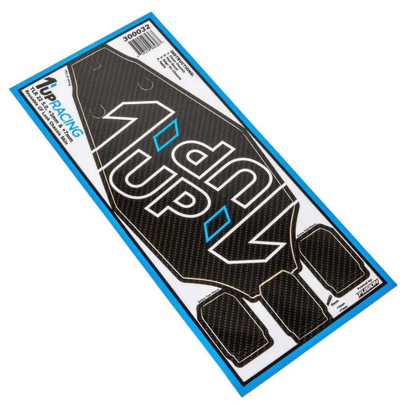 1Up Racing - Tlr 22 5.0 Racing Carbon Fiber Look Chassis Skin 1