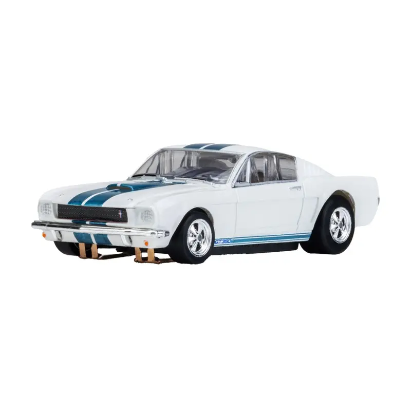 Afx Racing - 1965 Shelby Mustang Gt350 White/Blue Ho Slot Car Set 1