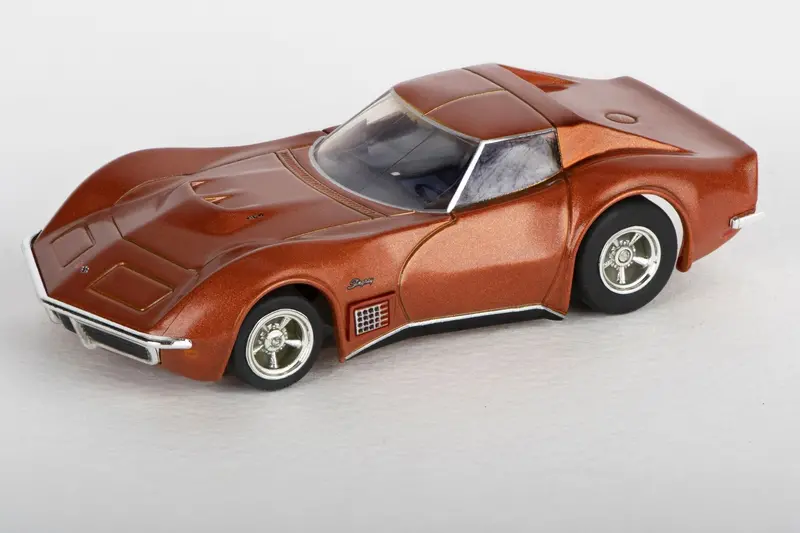 Afx Racing - 1971 Corvette 454 - Orange Metalic Ho Scale Slot Car 1
