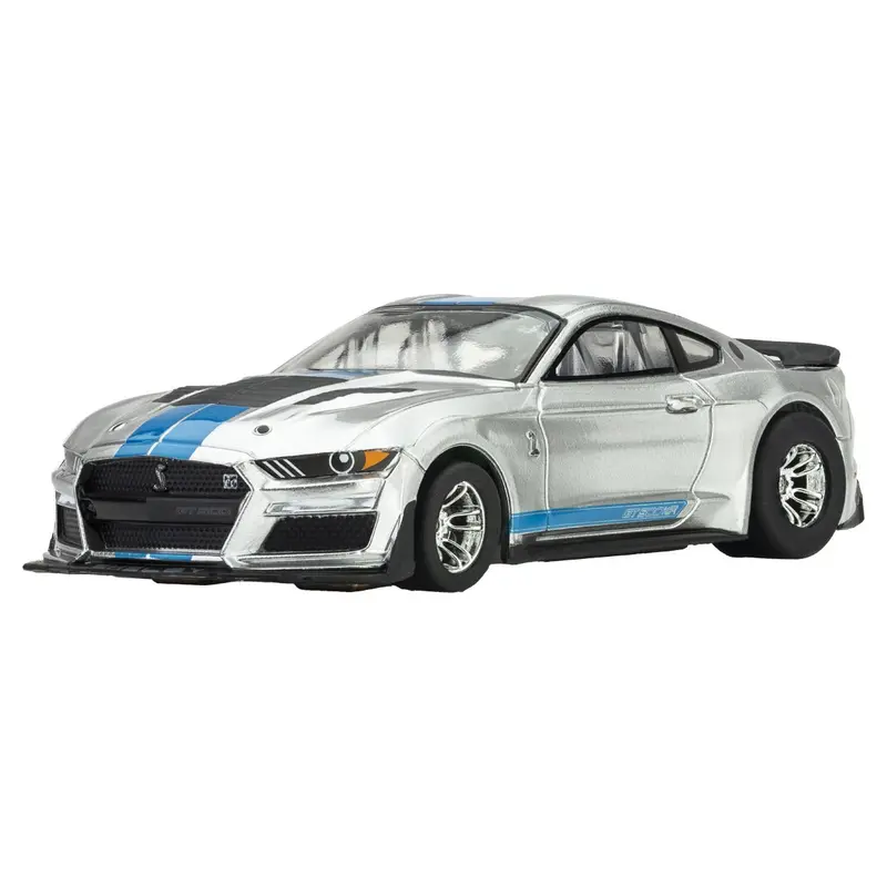 Afx Racing - 2022 Mustang Shelby Gt500kr, Silver/ Blue Ho Scale Slot Car 1