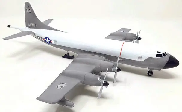 Atlantis Models - 1/115 Lockheed P-3A Orion Us Navy Anti Submarine Patrol Plastic Model Airplane Kit, Skill Level 2 1