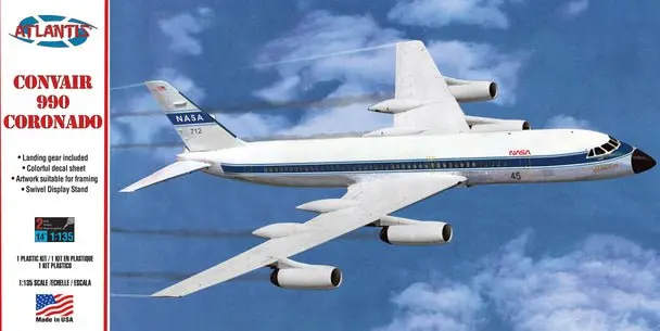 Atlantis Models - 1/135 Convair 990 Jet Airliner Plastic Model Kit 1
