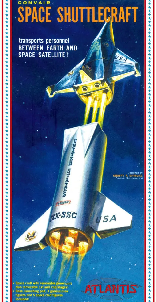 Atlantis Models - 1/150 Convair Shuttle Craft Space Ship Plastic Model Kit, Skill Level 2 1