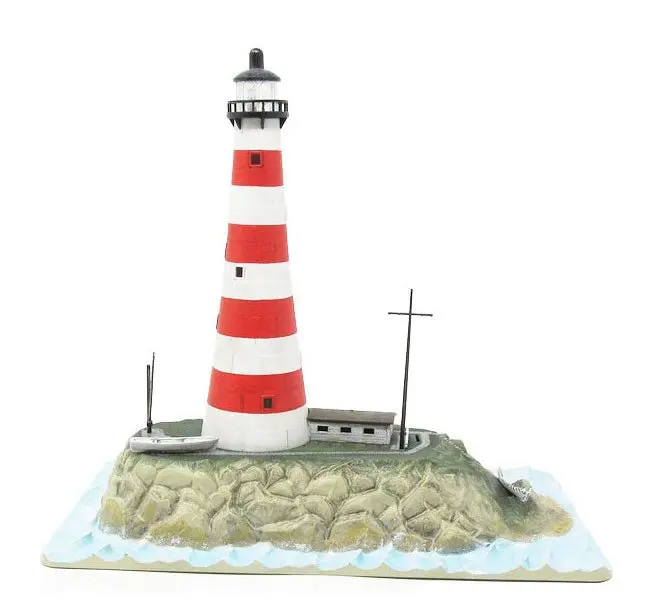 Atlantis Models - 1/160 Scale Lightouse With Light And Diorama Base 1