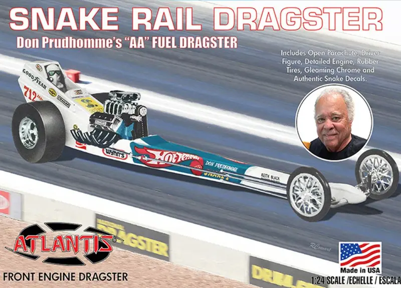 Atlantis Models - 1/24 Don The Snake Prudhomme Front Engine Dragster Plastic Kit 1