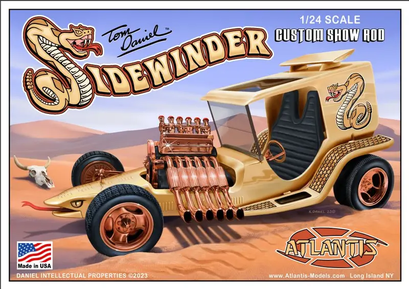 Atlantis Models - 1/24 Tom Daniel Sidewinder Custom Show Rod Plastic Model Kit 1