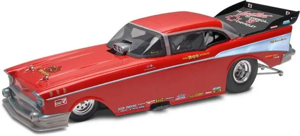 Atlantis Models - 1/24 Tom Mcewen '57 Chevy Funny Car Plastic Model Kit, Skill Level 2 1
