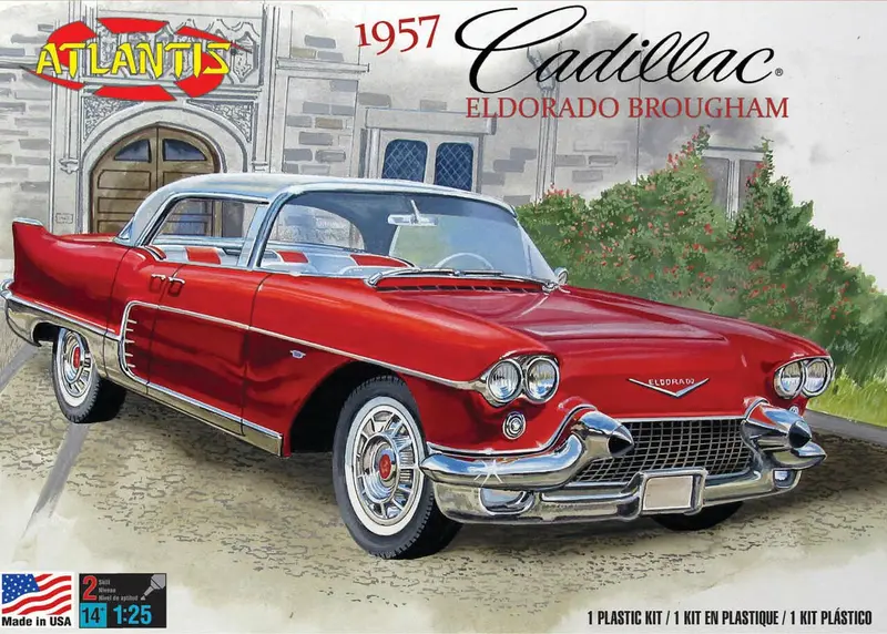 Atlantis Models - 1/25 1957 Cadillac Eldorado Brougham Plastic Model Kit, Skill Level 2 1