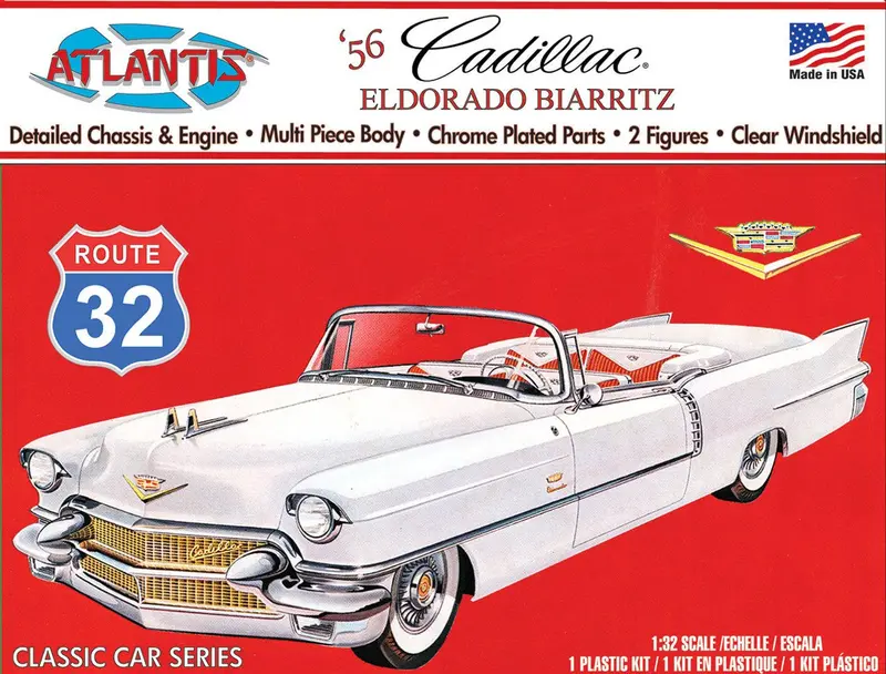 Atlantis Models - 1/32 1956 Cadillac Eldorado With Glass Plastic Model Kit 1