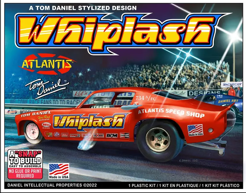Atlantis Models - 1/32 Snap Tom Daniel Whiplash Camaro Funny Car Plastic Model Kit 1