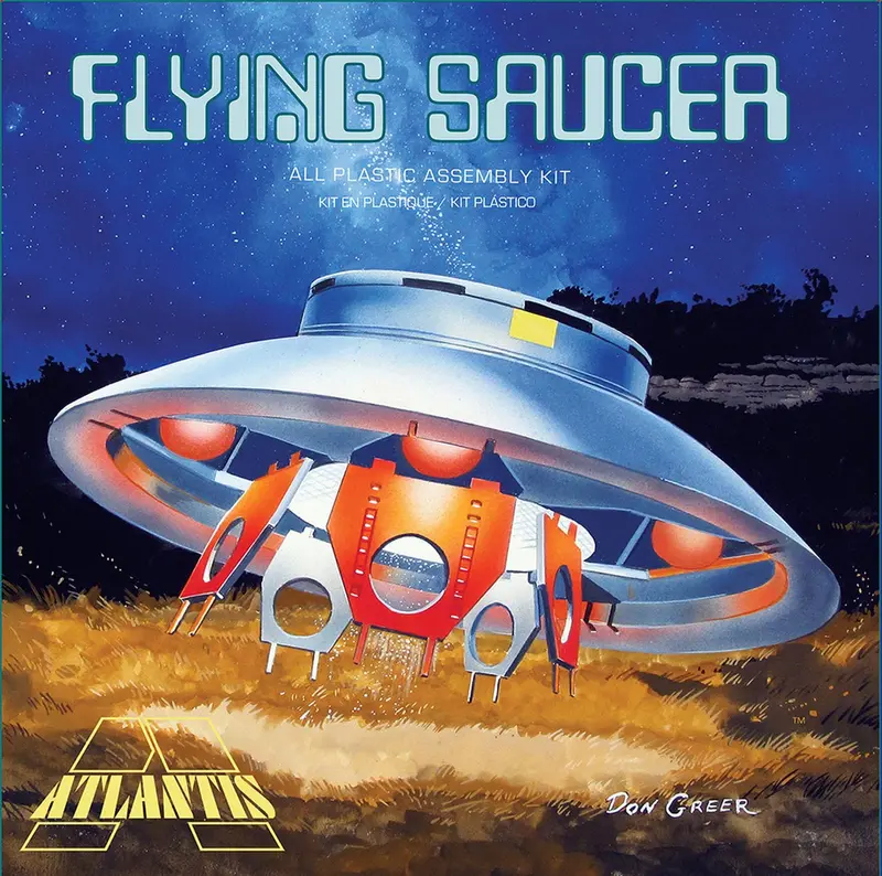 Atlantis Models - 1/72 The Flying Saucer Ufo (Invaders) Plastic Model Kit, Skill Level 2 1