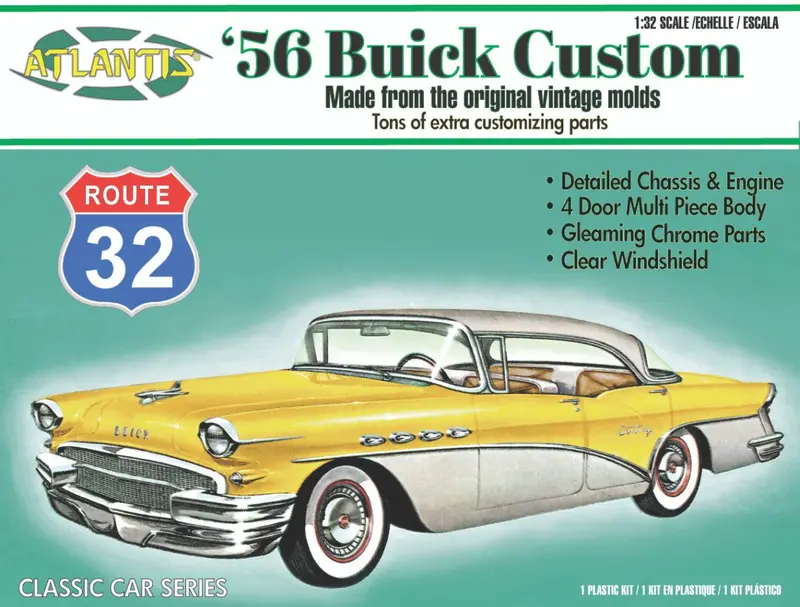 Atlantis Models - 1:32 Route 32 Classic Car Series - 1956 Buick Custom 1