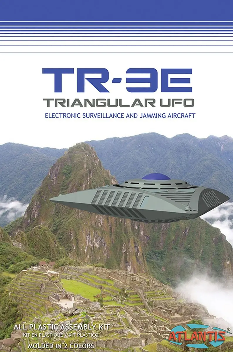 Atlantis Models - Tr-3E Ufo With Base 5" Plastic Model Kit 1