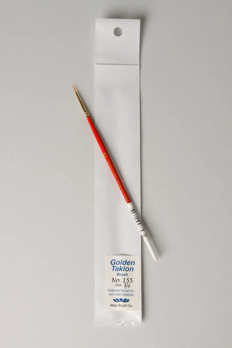 Atlas Brushes - Golden Taklon Brush, Size 3/0, 1 Brush 1