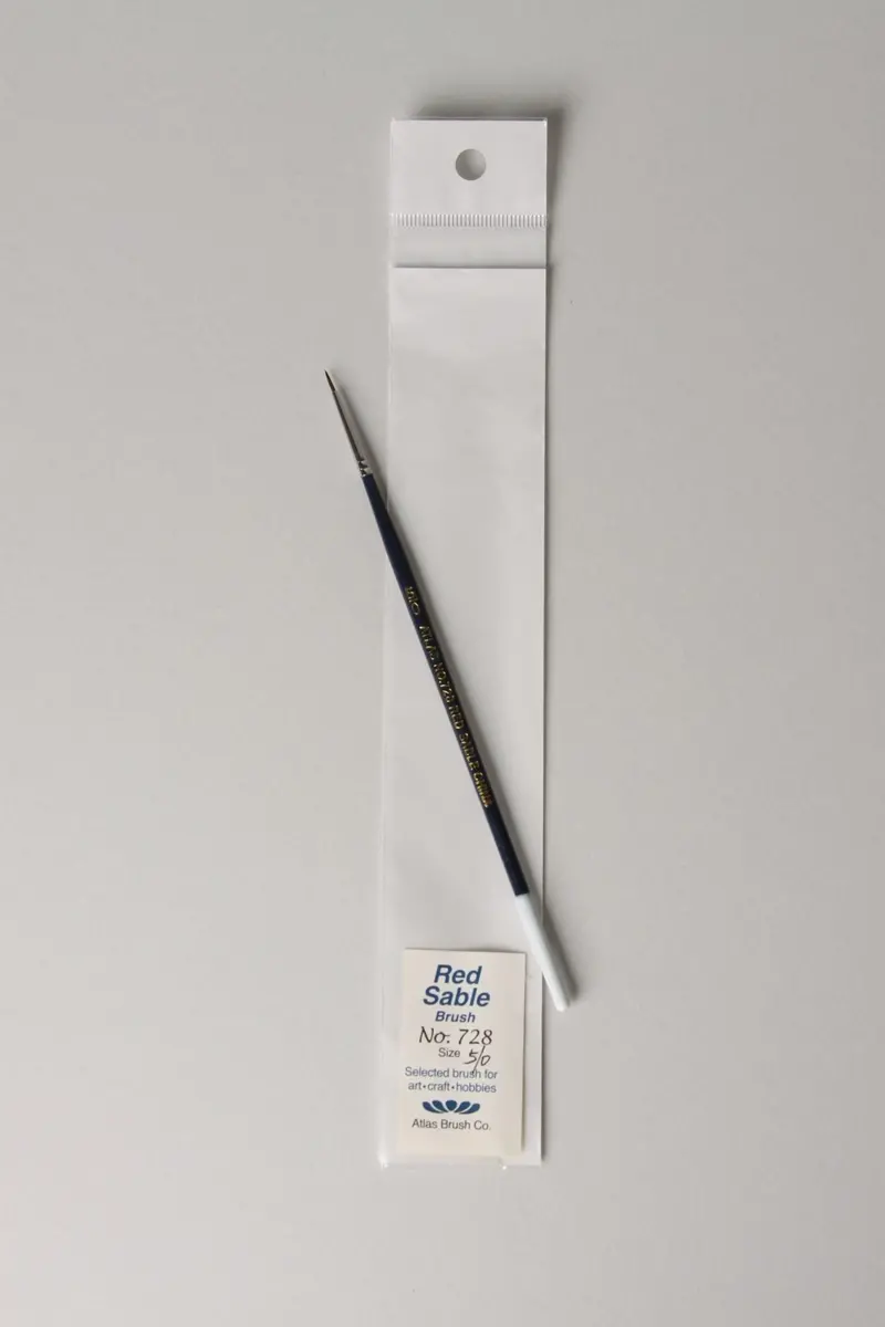 Atlas Brushes - Red Sable Brush, Size 5/0, 1 Brush 1