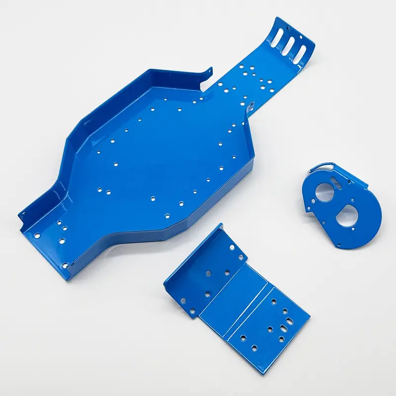 Authentic Rc10 Chassis - Powdercoated In Retro Blue 1