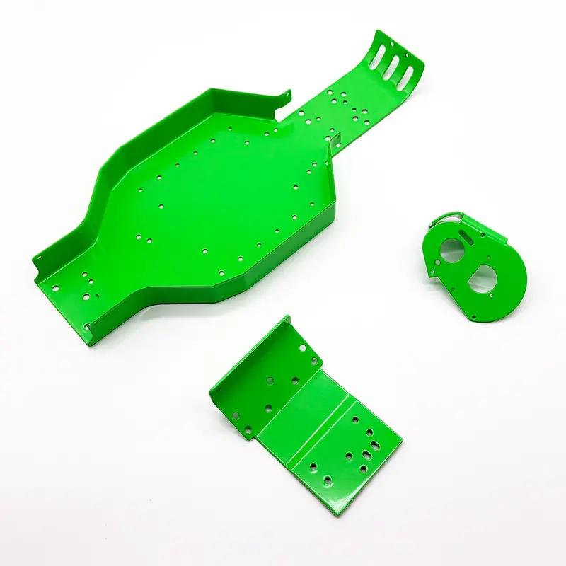 Authentic Rc10 Chassis - Powdercoated In Retro Green 1