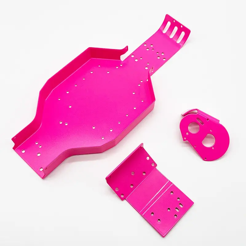 Authentic Rc10 Chassis - Powdercoated In Retro Pink 1