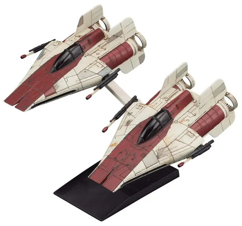 Bandai - 010 A-Wing Star Fighter 2 Pack 1:144 Vehicle Model Kit, From "Star Wars" 1