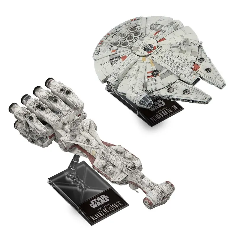 Bandai - 1/1000 Blockade Runner & 1/350 Millennium Falcon "Star Wars", 1