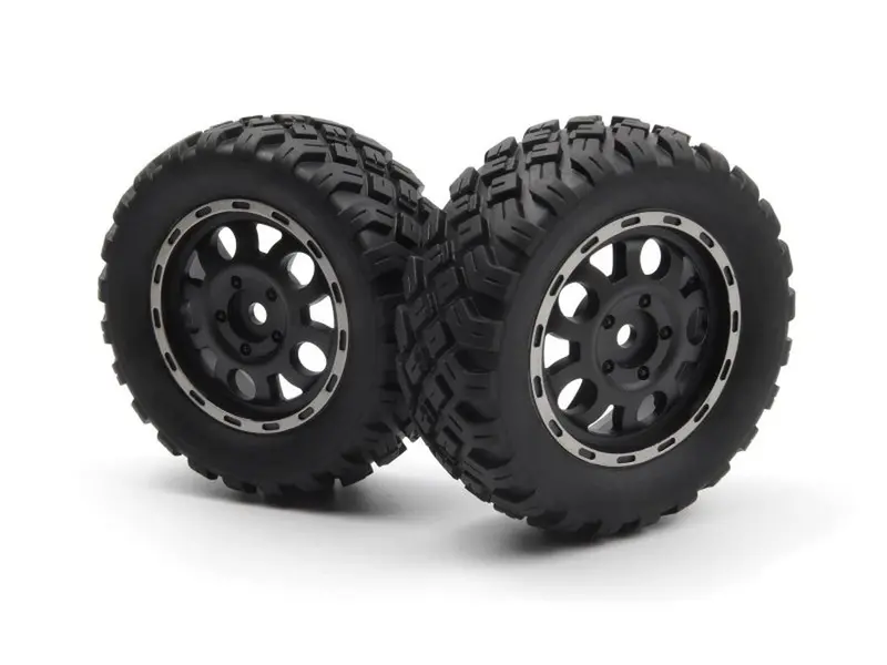Blackzon - Assembled Wheel & Tyre Set (2Pcs) For Vyper 1