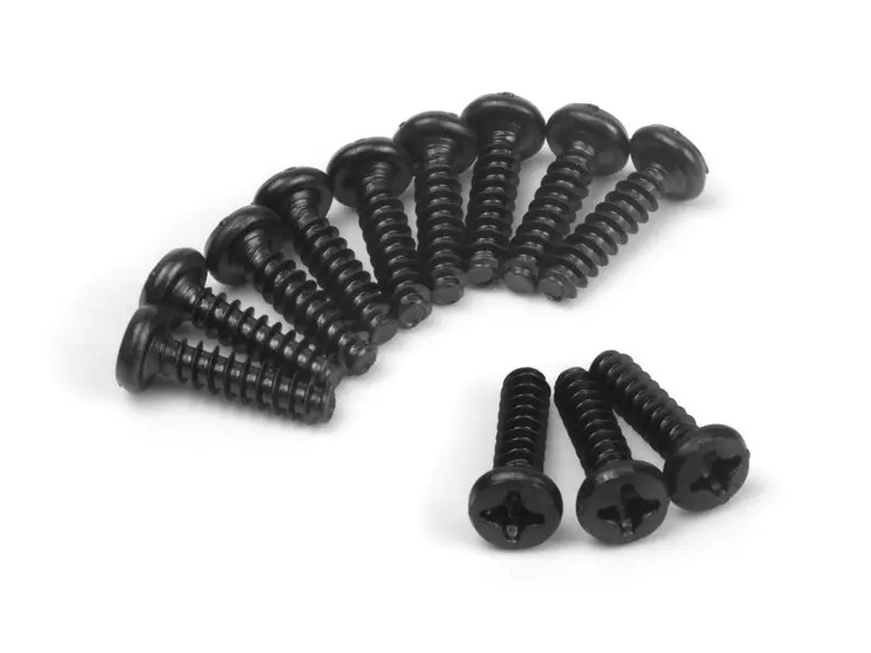 Blackzon - Pan Head Tapping Screws Pbho3x12mm (12Pcs) For Vyper 1