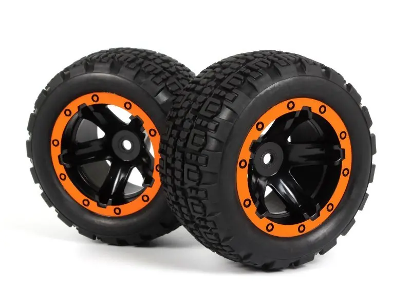 Blackzon - Slyder St Wheels/Tires Assembled (Black/Orange) 1