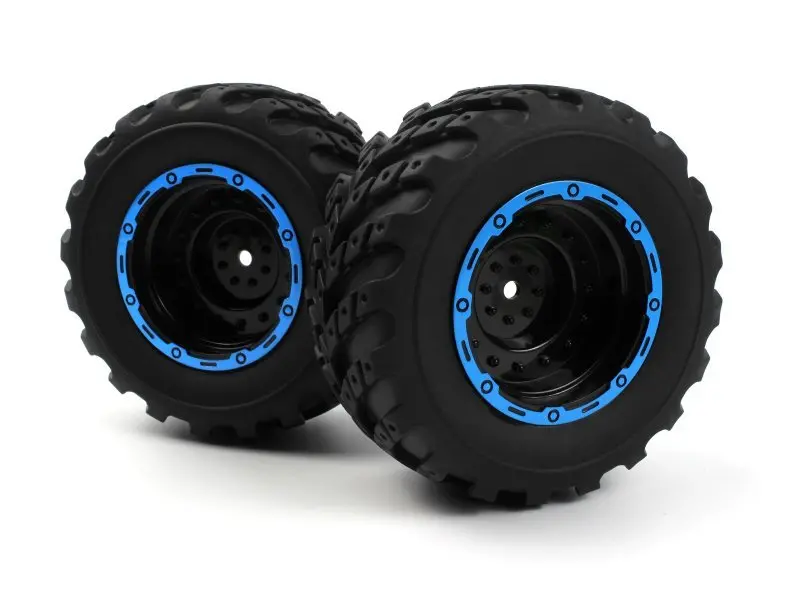 Blackzon - Smyter Mt Wheels/Tires Assembled (Black/Blue) 1