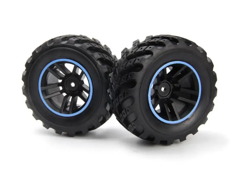 Blackzon - Spryte Wheels/Tires Assembled (Black/Blue) 1