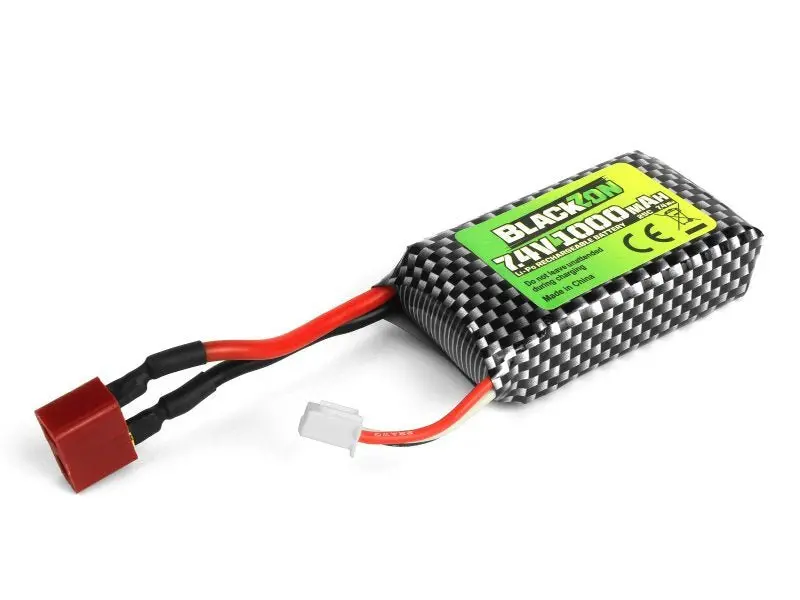 Blackzon - Turbo Slyder Battery Pack (Lipo 7.4V, 1000Mah), W/T-Plug 1