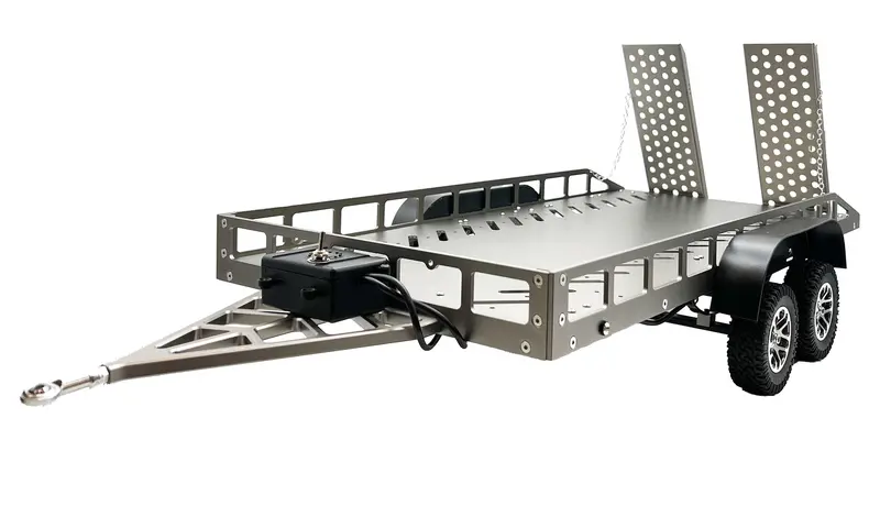 Bold R/C - 1/10 Scale Full Metal Trailer With Led Lights (Titanium) 1