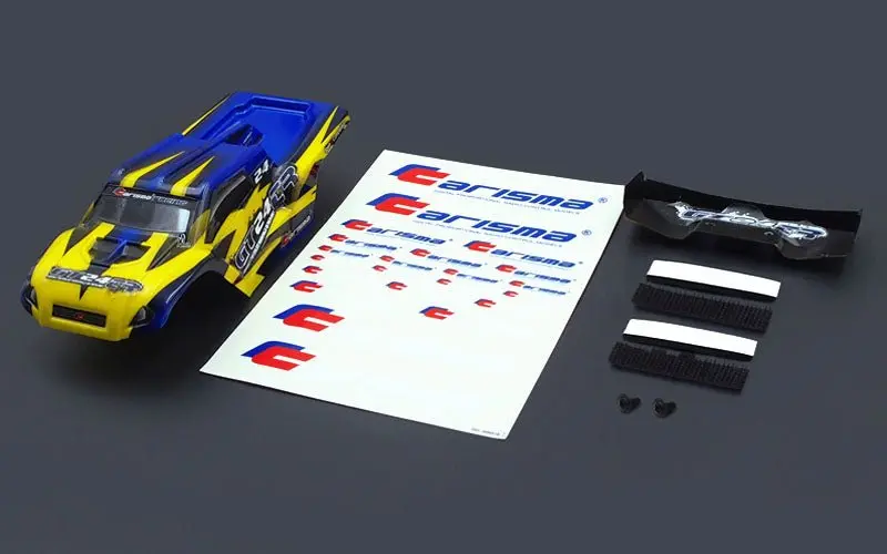 Carisma - Gt24tr Painted And Decorated Truggy Body (Yellow / Blue) 1