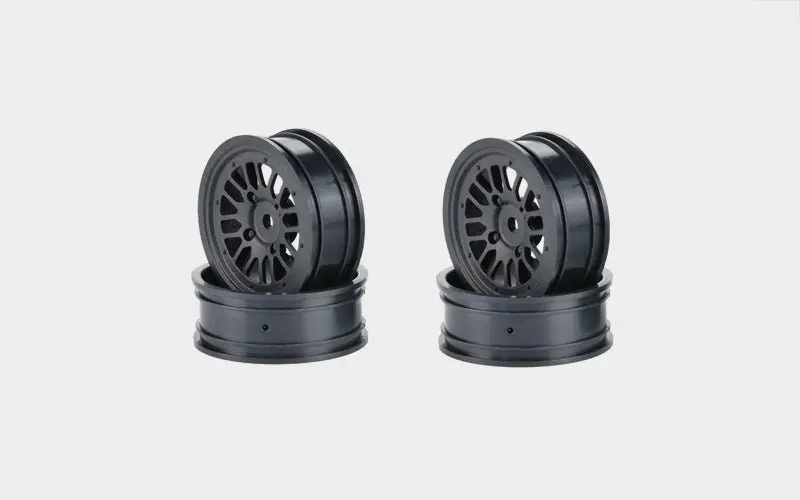 Carisma - Multi Spoke Front Drag Spec Racing Wheels Blk (4) 12Mm Hex 1