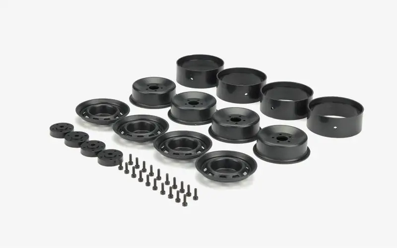 Carisma - Sca-1E 1.9 Black Plastic Beadlock Wheel Set (4) 1