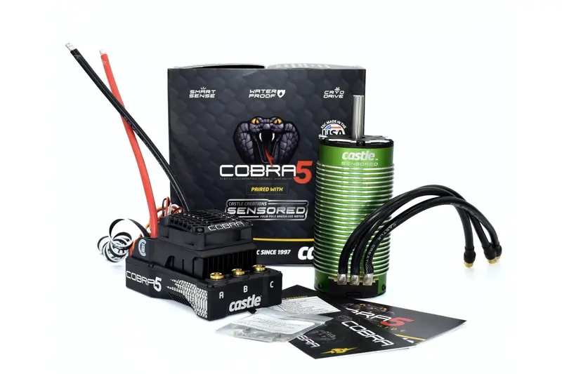 Castle Creations - Cobra 5, 8S, 33.6V Esc, 20A Peak Bec W/2028-1100Kv 1