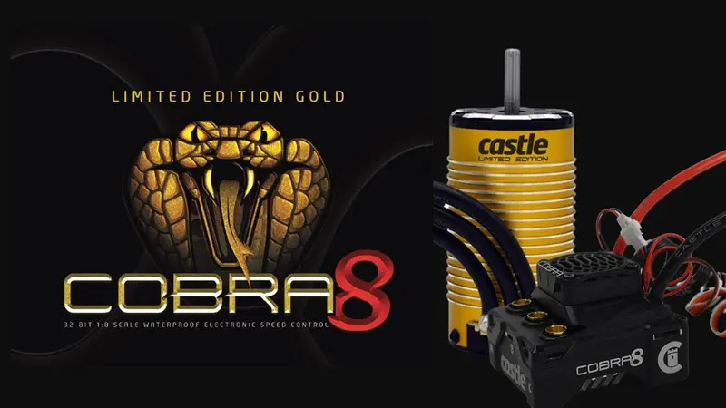 Castle Creations - Cobra 8, 25.2V Esc With Limited Edition Gold 1515-2200Kv V2 Sensored Motor 1