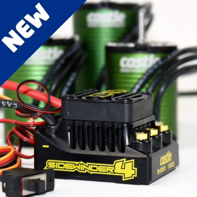 Castle Creations - Sidewinder 4 Sensorless Esc Edition W/1412-2100 5Mm Shaft Sensor Ready Motor 1