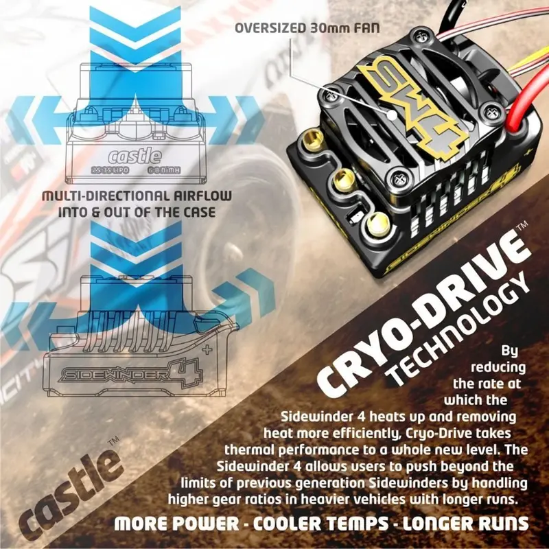 Castle Creations - Sidewinder 4 Sensorless Esc Sct Edition W/1412-2100 Sensor Ready Motor 2